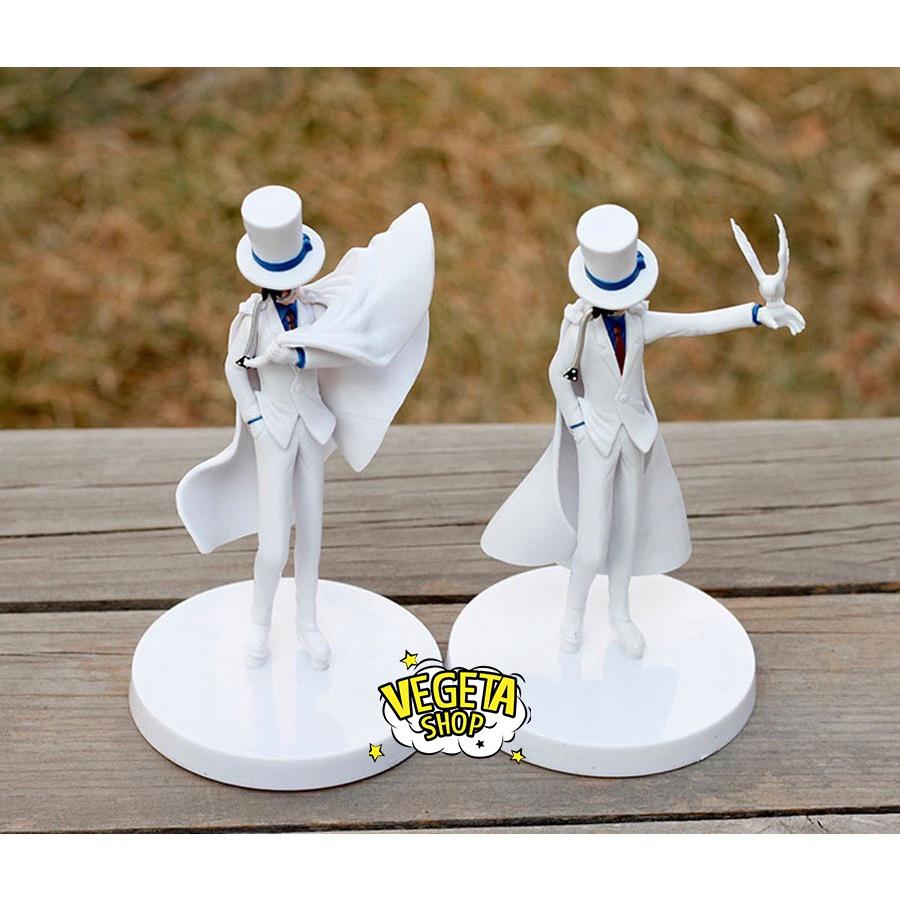 Mô hình Kaito Kid - Mô hình Conan - Magic Kaito - Siêu đạo chích Kid tung áo choàng cầm chim bồ câu - Cao 14,5cm