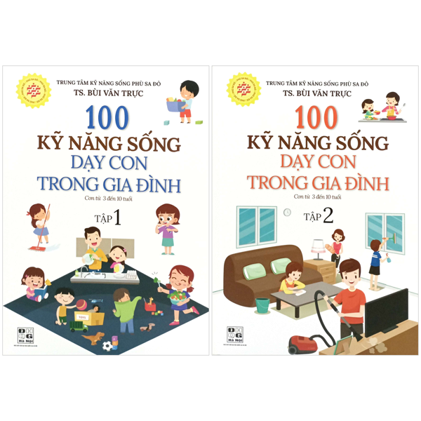 Sách - Bộ Sách 100 Kỹ Năng Sống Dạy Con Trong Gia Đình - Tập 1 + Tập 2 (Bộ 2 Cuốn)