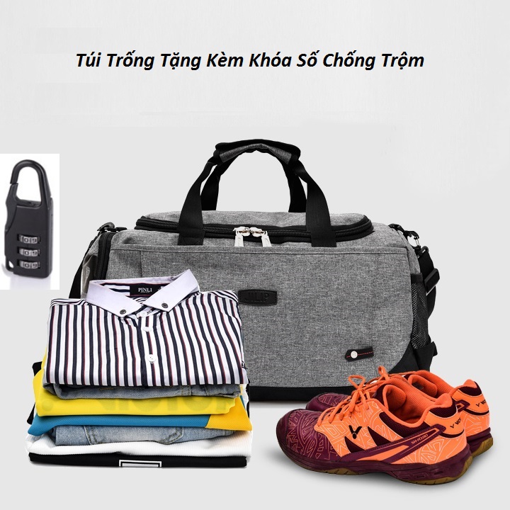 Túi Trống Du Lịch SPORT Tặng Kèm Khóa Số Chống Trộm size 51cm