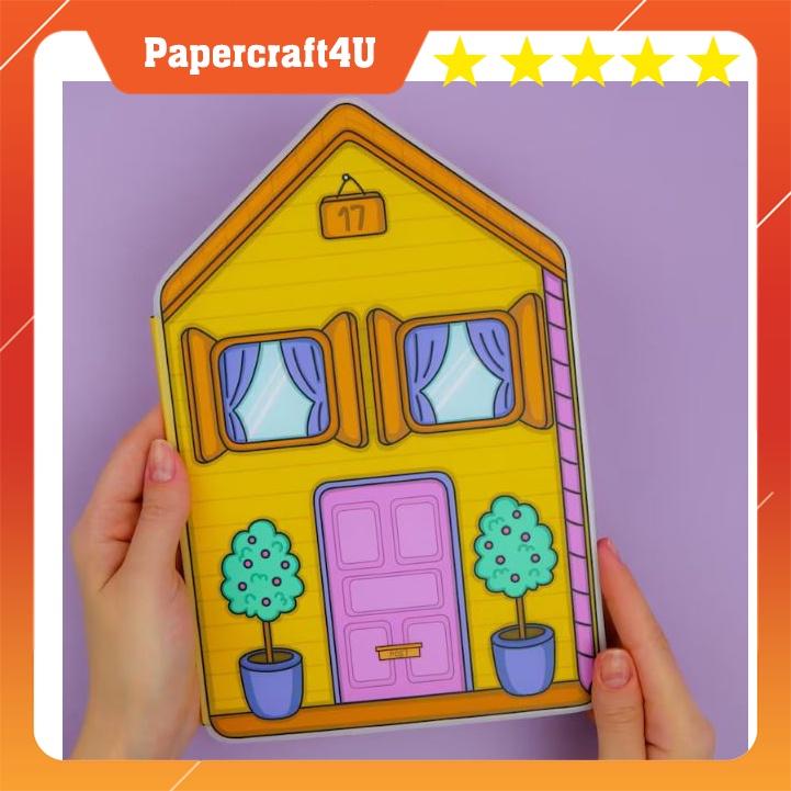 ĐỒ CHƠI NGÔI NHÀ BÚP BÊ GIẤY CẮT THỦ CÔNG DIY_Paper MẪU 07