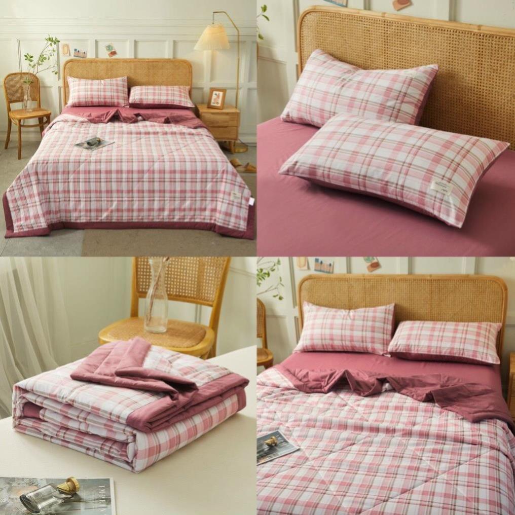 Bộ chăn ga gối Chần Bông Cotton TC đủ size giường nệm từ 1m2 đến 2m*2m2