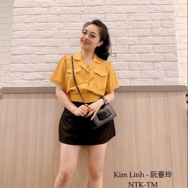 Mẫu Mới Siêu Phẩm Áo Croptop Cổ Vest