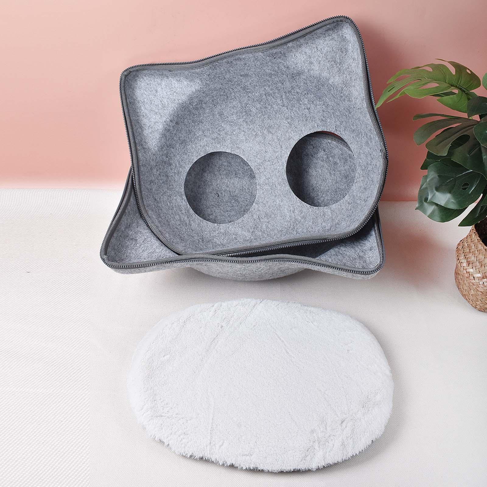 Bed Large, Enclosed Cat Bed Felt Cat Bed Cave Cat Nest Pet Bed Cat Bed Tent Comfortable Sleeping Bed for Home Kittens or Small Dogs