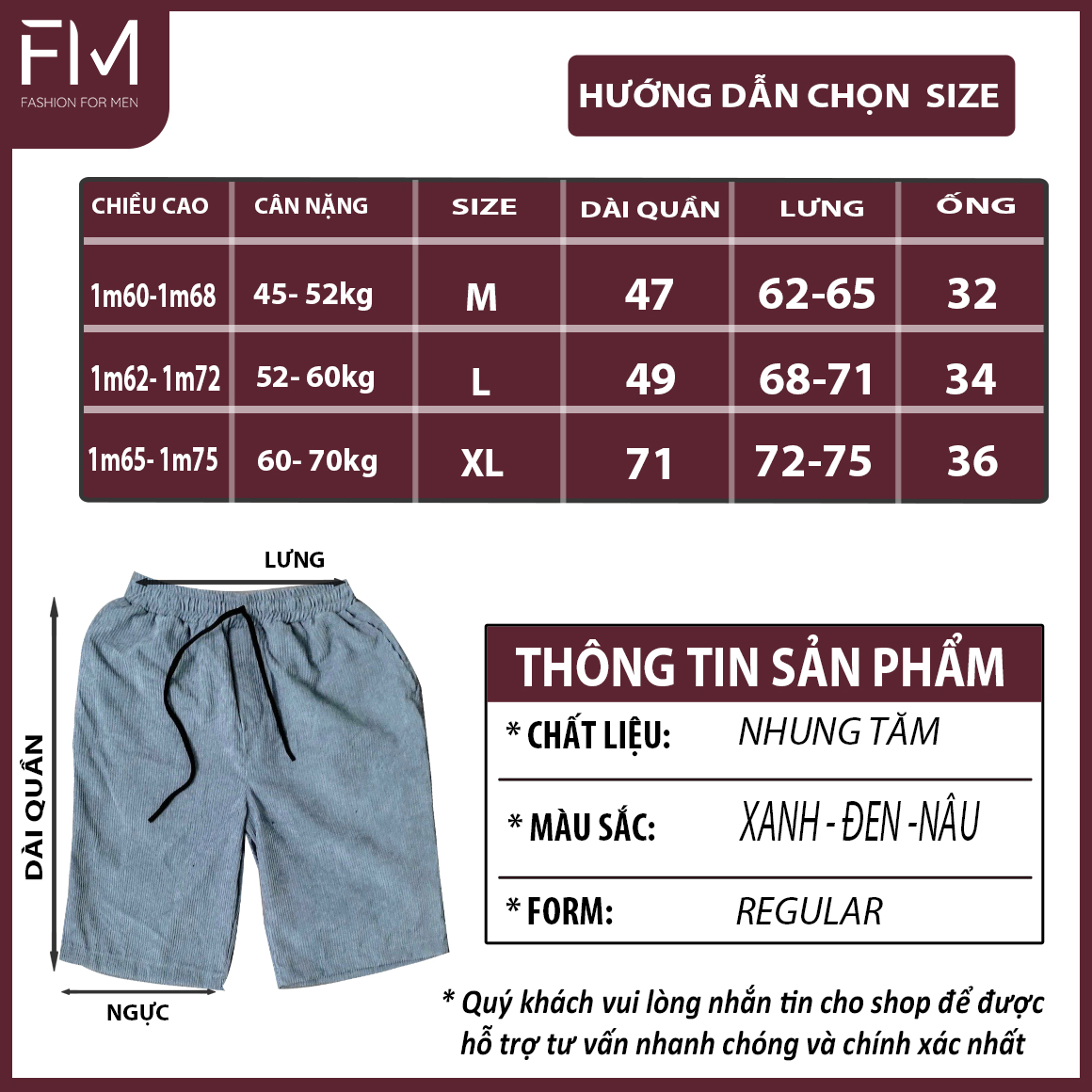 Quần Short nam nhung tăm, quần đùi nam style Hàn Quốc- FORMEN SHOP- FMTP013