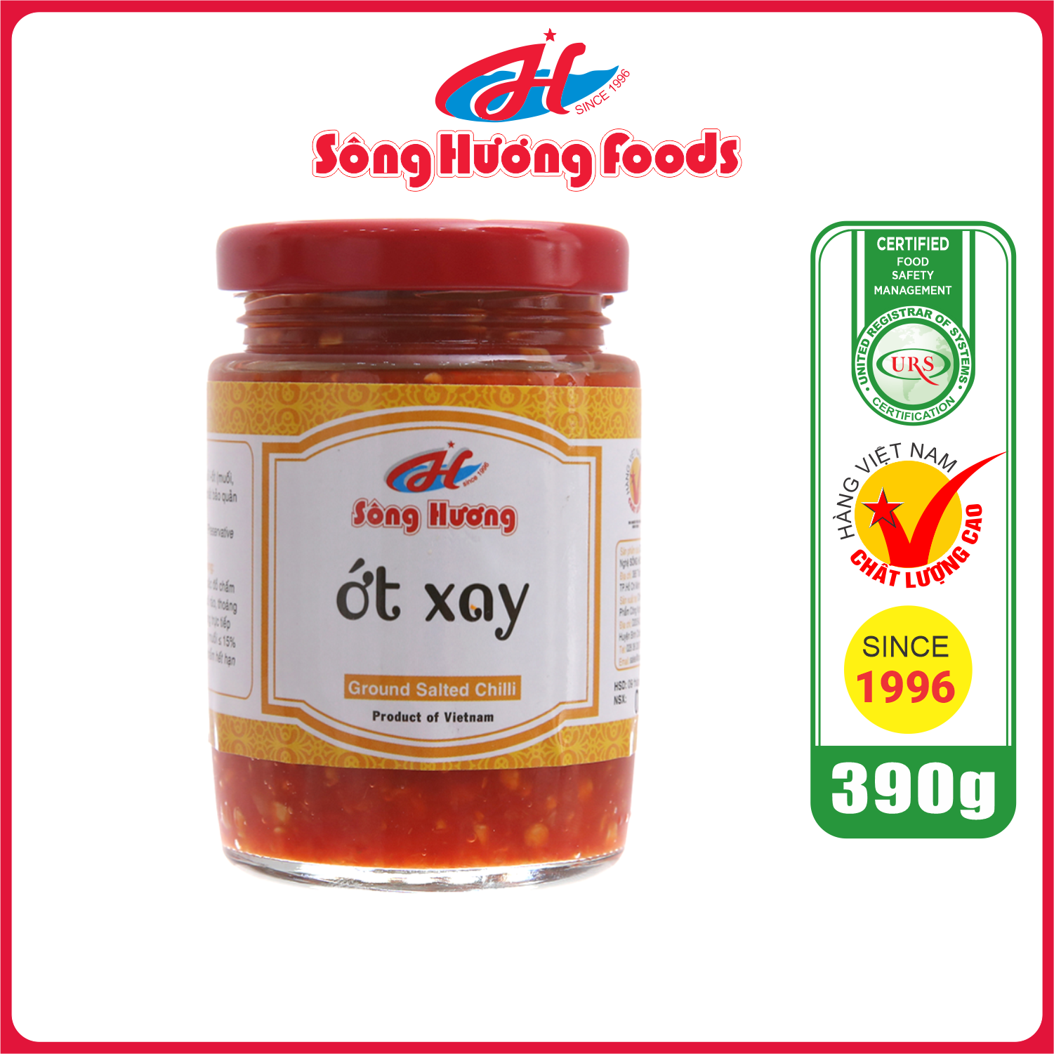 Ớt Tươi Xay Sông Hương Foods Hũ 390g