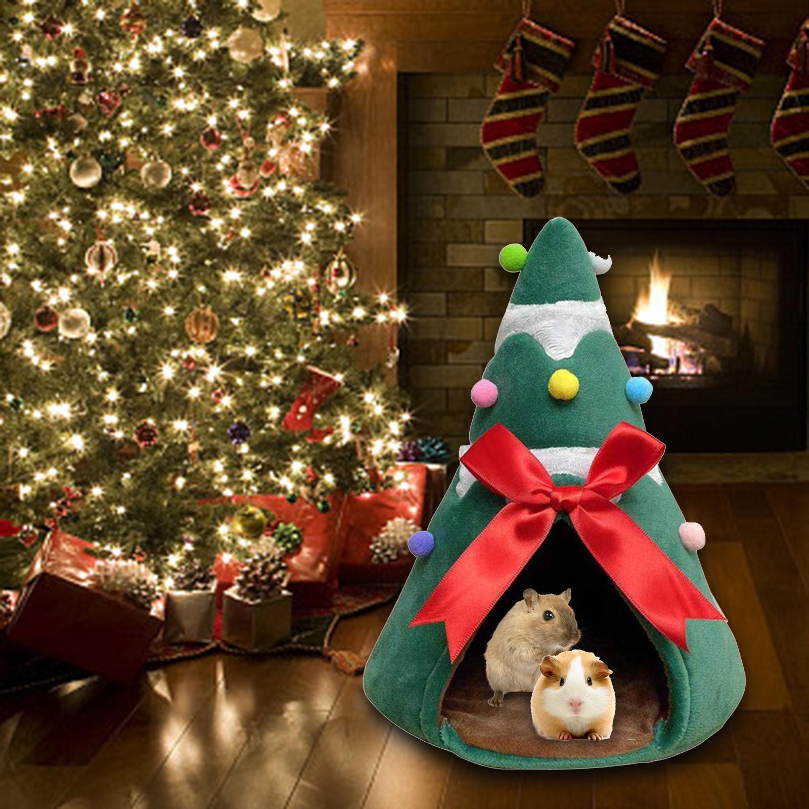 Cat Bed Christmas Tree Shape Warm Comfortable Soft for Sleeping Pet Accessories