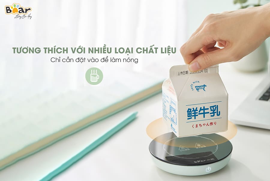 Bộ Cốc Hâm Nóng Đồ Uống BEAR DRBD-A16B1 - Hàng Chính Hãng