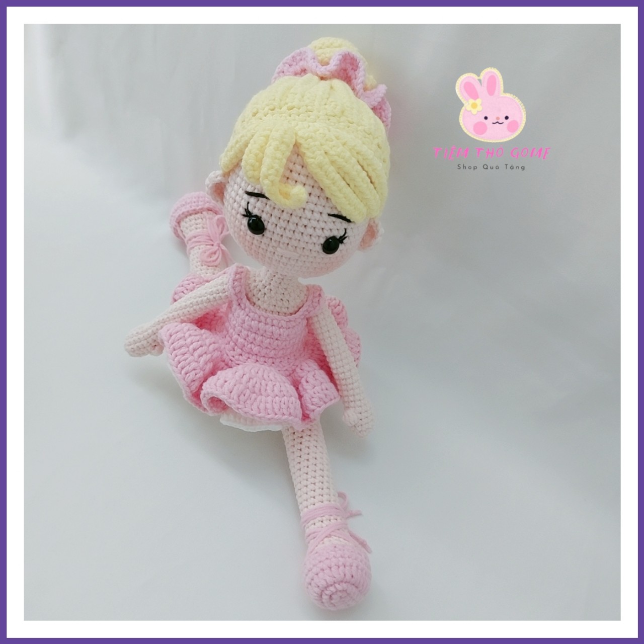 Búp bê nhồi bông, búp bê len móc handmade, Búp Bê Balle 30, quà cho bé
