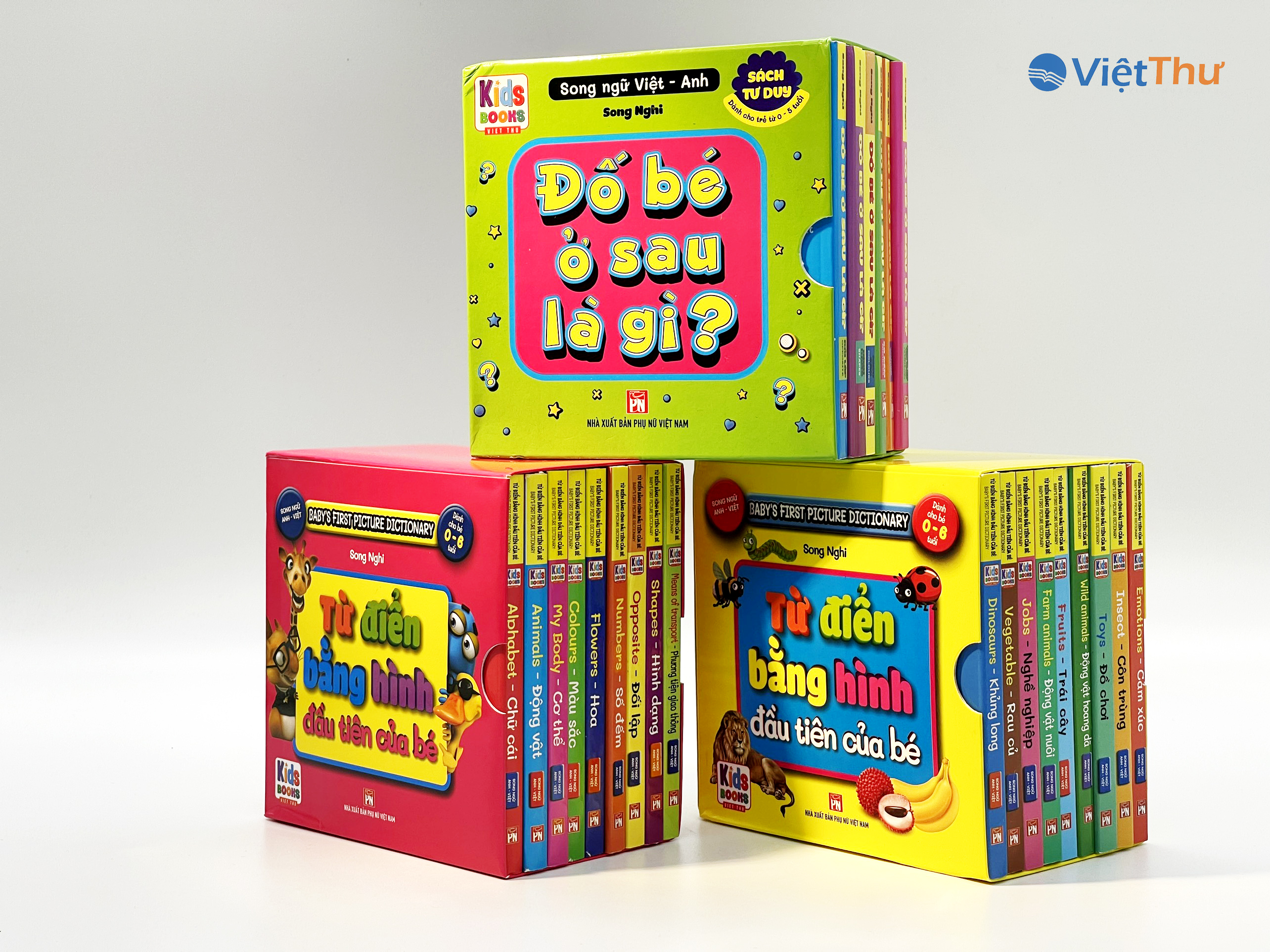 Bách Khoa Tri Thức Bằng Hình - Combo 3 Bộ Từ Điển Bằng Hình Đầu Tiên Của Bé ,Đố Bé ở Sau Là Gì