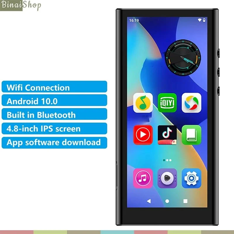 Ruizu H12 - Máy Nghe Nhạc, Xem Video Màn Hình Cảm Ứng IPS 4.8 Inch, Android 10, Bluetooth 4.2, Kết Nối Wifi, Thời Lượng Pin 20H - Hàng chính hãng