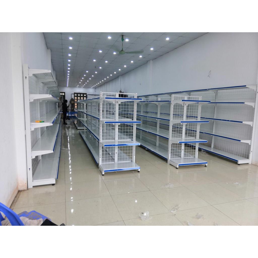Giá kệ siêu thị đơn Dài 90cm x cao 180 x rộng 40cmx 5 tầng - Áp Tường Bộ Độc Lập