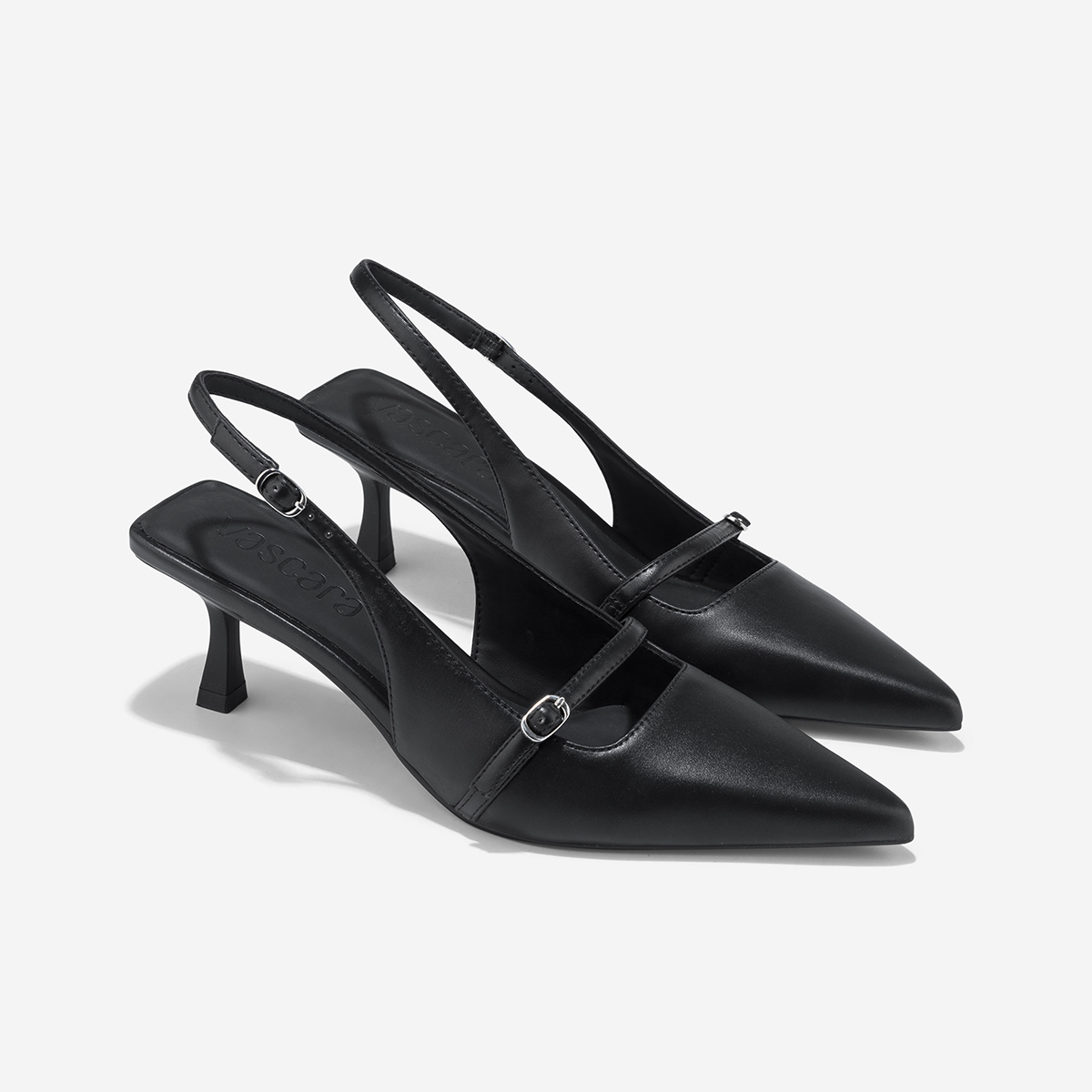 Vascara Giày Bít Mũi Slingback Nhấn Quai Buckle - BMN 0702