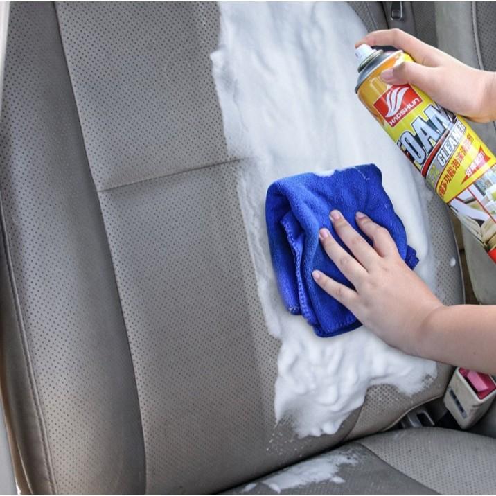 Chai Xịt bọt Đa Năng FOAM Cleaner Công Nghệ Mỹ Vệ Sinh Ghế Da, Nội Thất Ô TÔ, Túi Ví Da, Giày Dép....