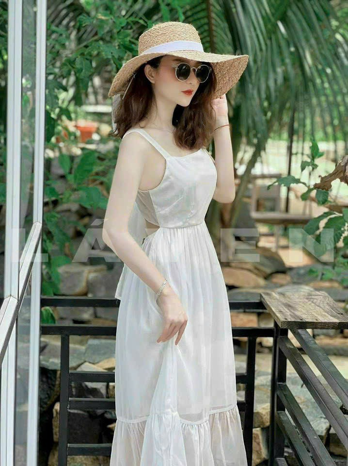 Đầm VOAN CHING FONG 2 LỚP MÀU Y HÌNH