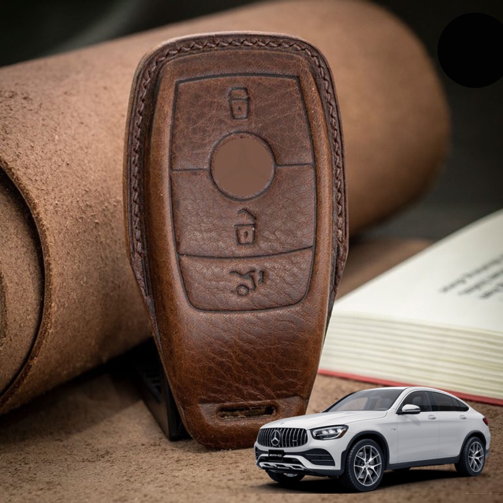 Bao Da Chìa Khóa ô tô MERCEDES BENZ GLC 43  | Bọc chìa khóa ô tô da thật khâu tay