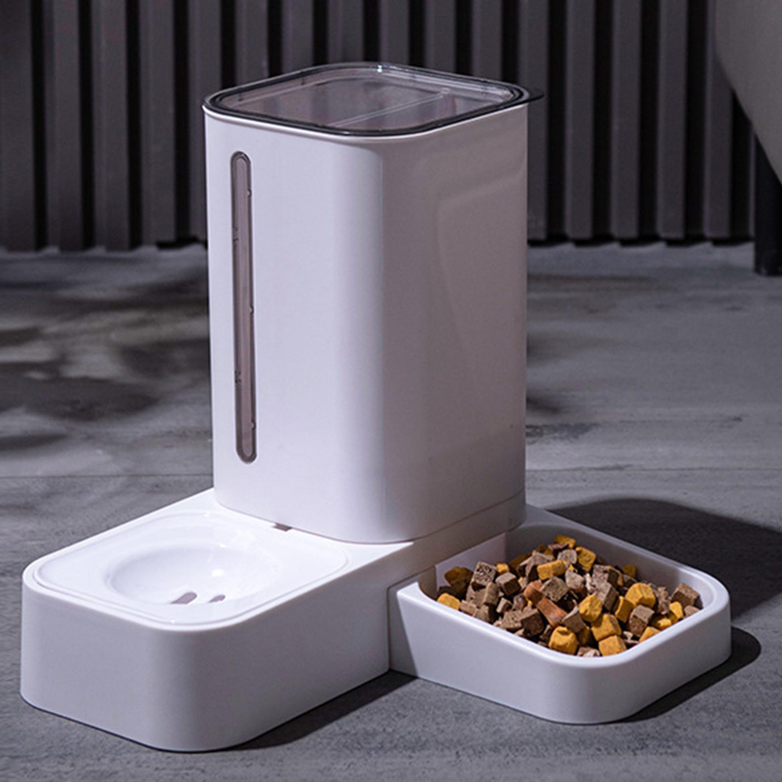 Large Automatic Pet Bowl Water Fountain Dog Cat Food Dispenser Drink Dish