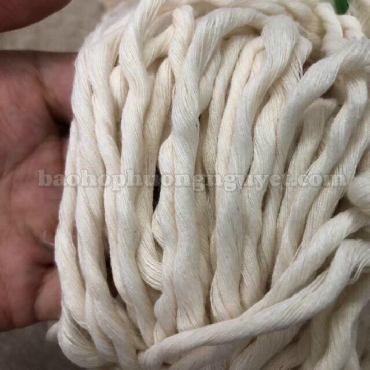 Dây thừng macrame cotton 1 xoắn size 3mm, 5mm màu kem sữa