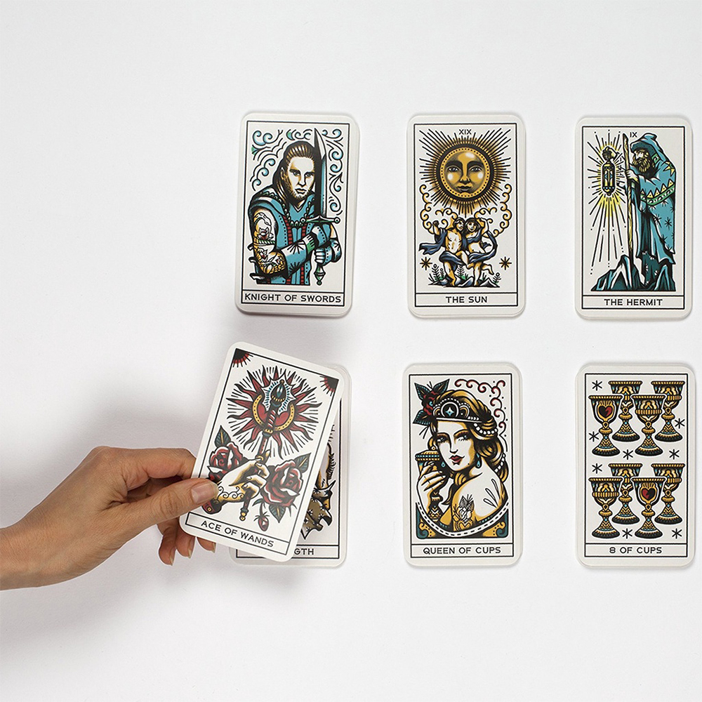 [Size Gốc] Bộ Tarot Tattoo Tarot Ink &amp; Intuition 78 Lá Bài Tặng Đá Thanh Tẩy