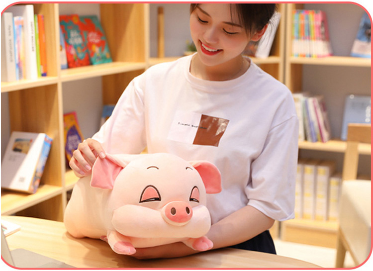 Combo Mền Gối Văn Phòng 3in1 Hình Chú Heo Hồng Má Phệ Siêu Mịn 1x1.7m