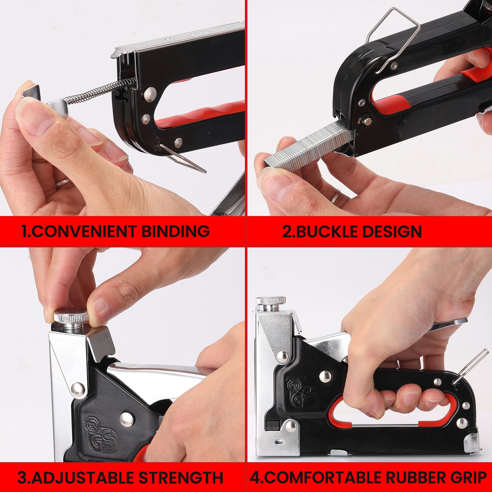3 In 1 Staple Machine for DIY Home Soft Wood Furniture Portable Manual Stapler Upholstery Fix Furniture Photo Frame Nail