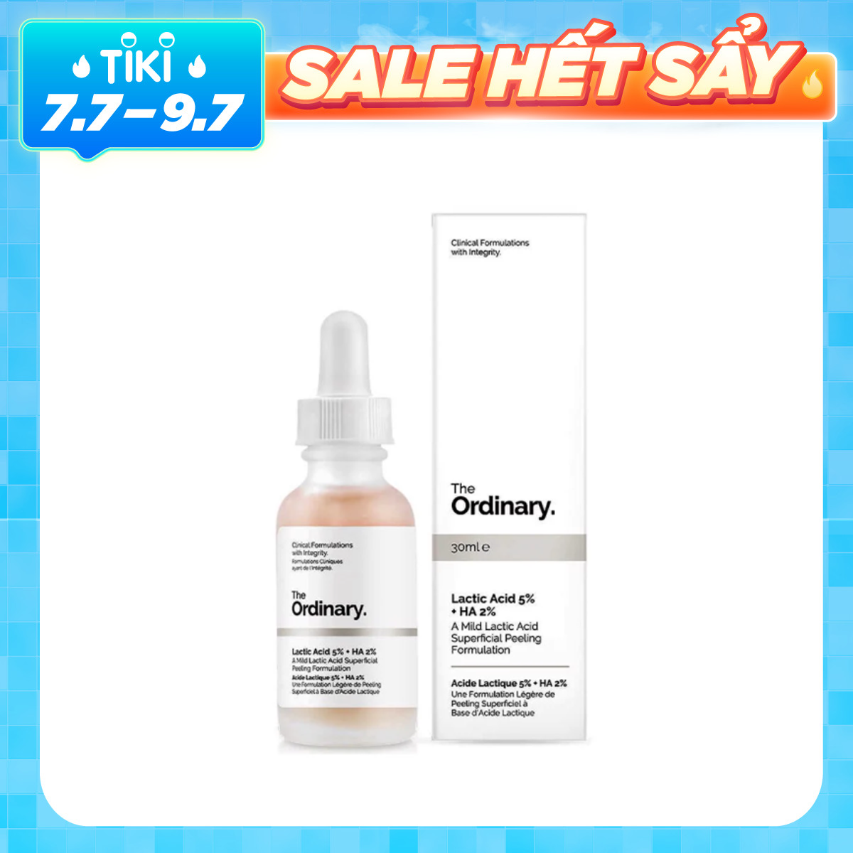 Tinh Chất Tẩy Da Chết Và Làm Sáng Da The Ordinary Lactic Acid 5% + HA 30ml