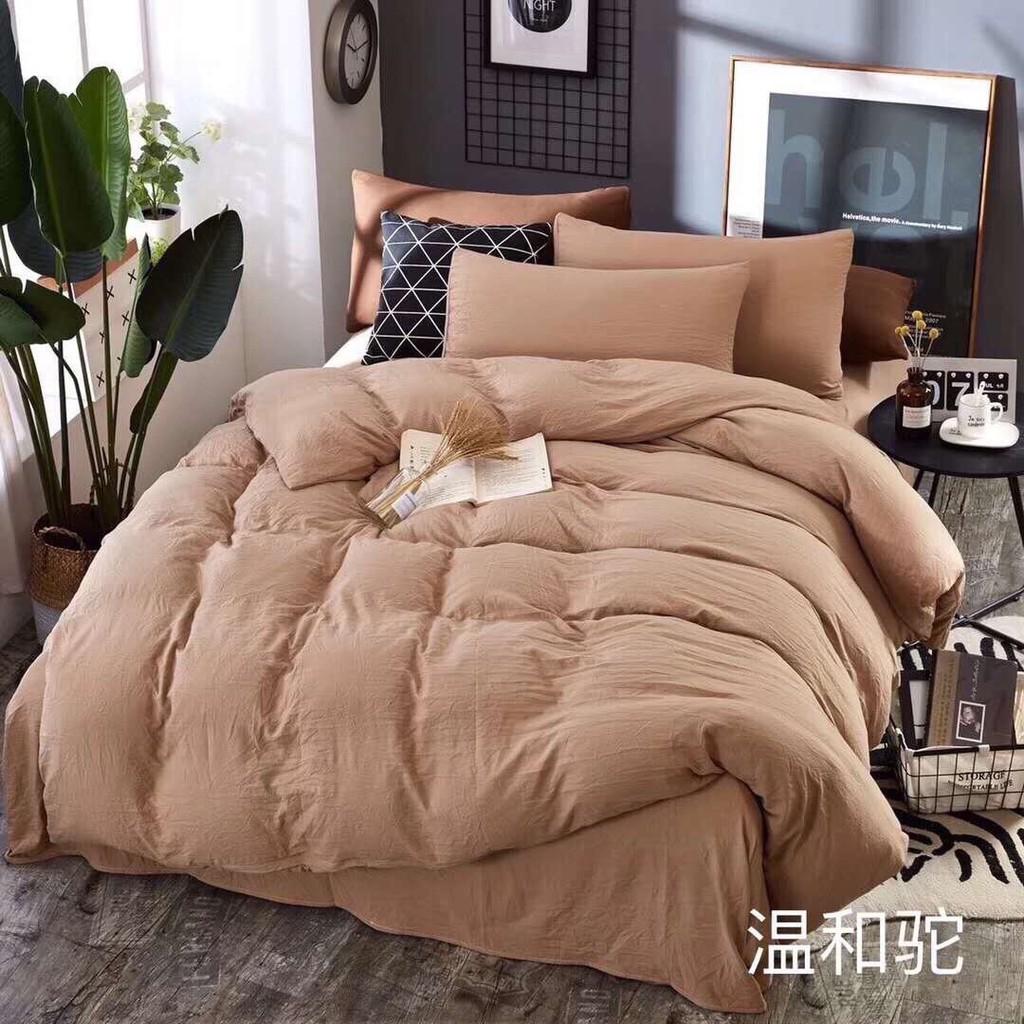 Bộ Chăn Ga Gối Đũi Nhập Khẩu Ga Hàn Quốc