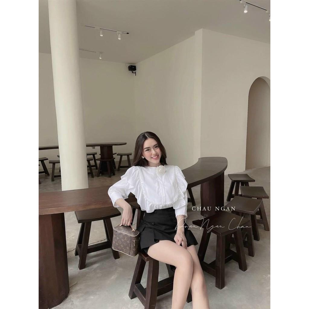 CHÂN VÁY 6 KHUY PHONG CÁCH HÀN QUỐC CHẤT TUYẾT MƯA KHÔNG NHĂN KHÔNG XÙ THỜI TRANG BANAMO FASHION VÁY 6 KHUY 532