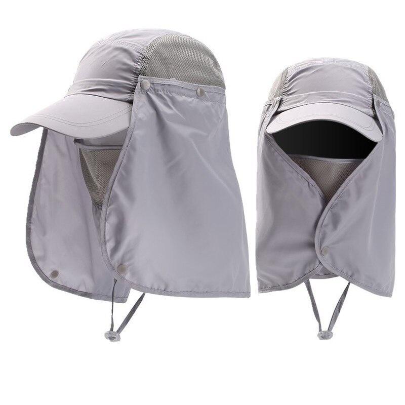Unisex Visor Hats Fishing Hiking Sun Protector Cap UV Protection Face Neck Cover Sun Protection Outdoor Sport Camping Hats