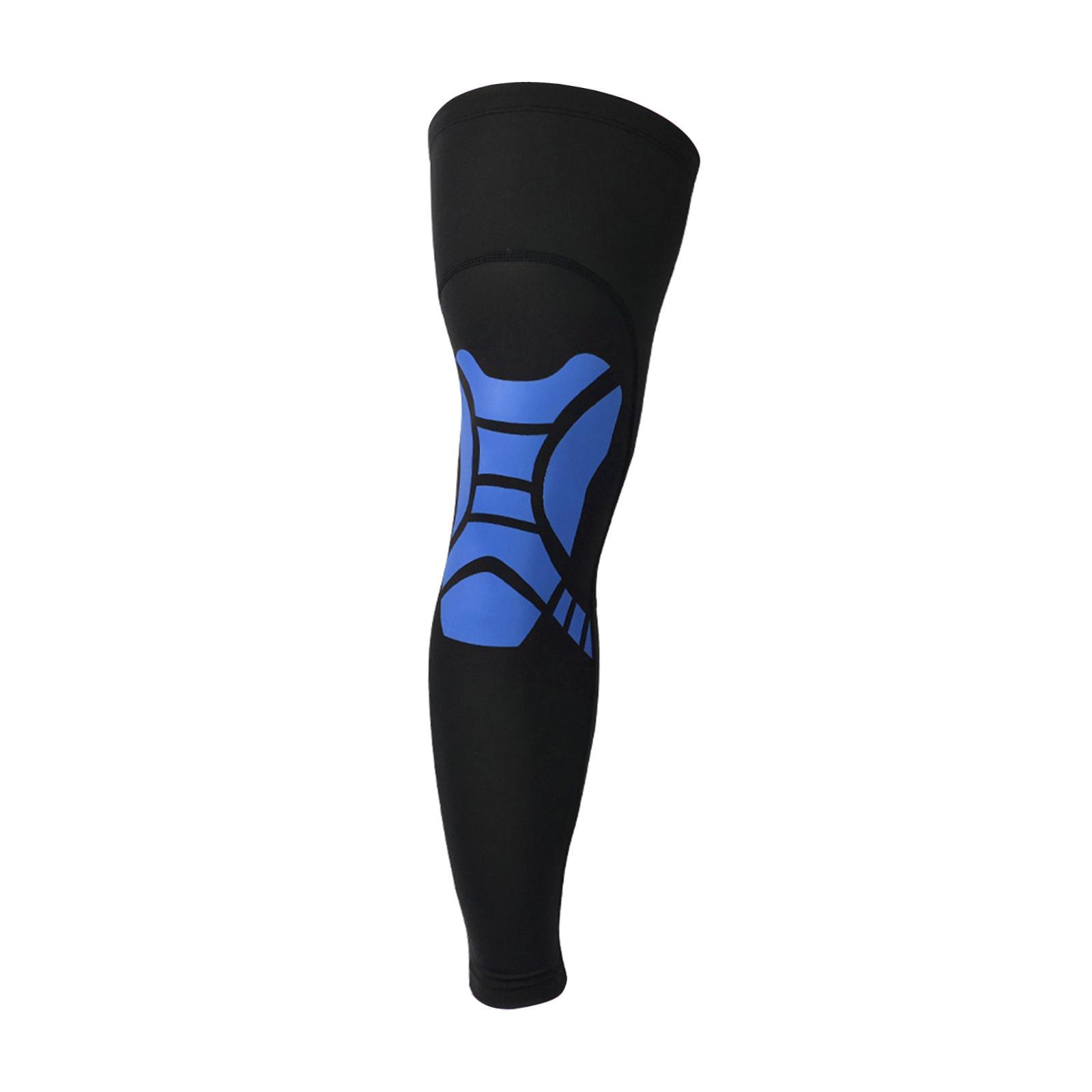 2x Long Leg Sleeves Full Leg Compression Sleeve for for Workout, Running, Basketball, Football, Cycling