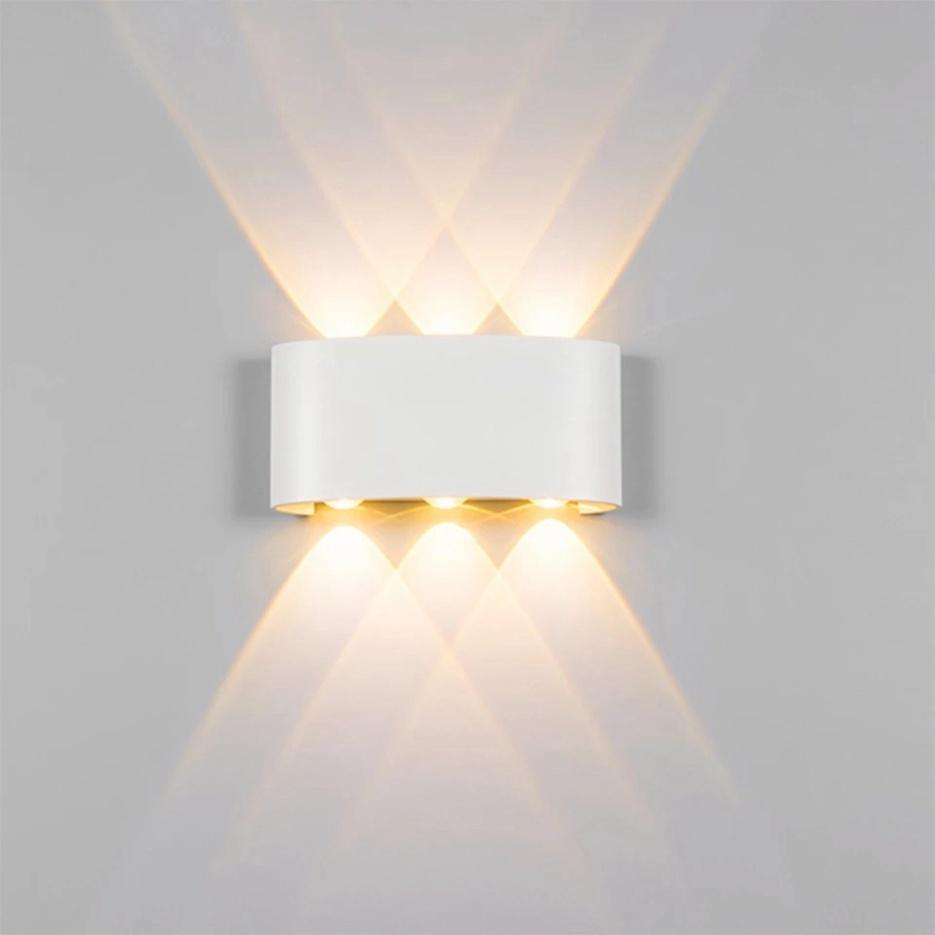 Đèn tường led 2 đầu 6w tia ánh sáng vàng, đèn tường led nghệ thuật trang trí có chỉ số chống nước B115-6