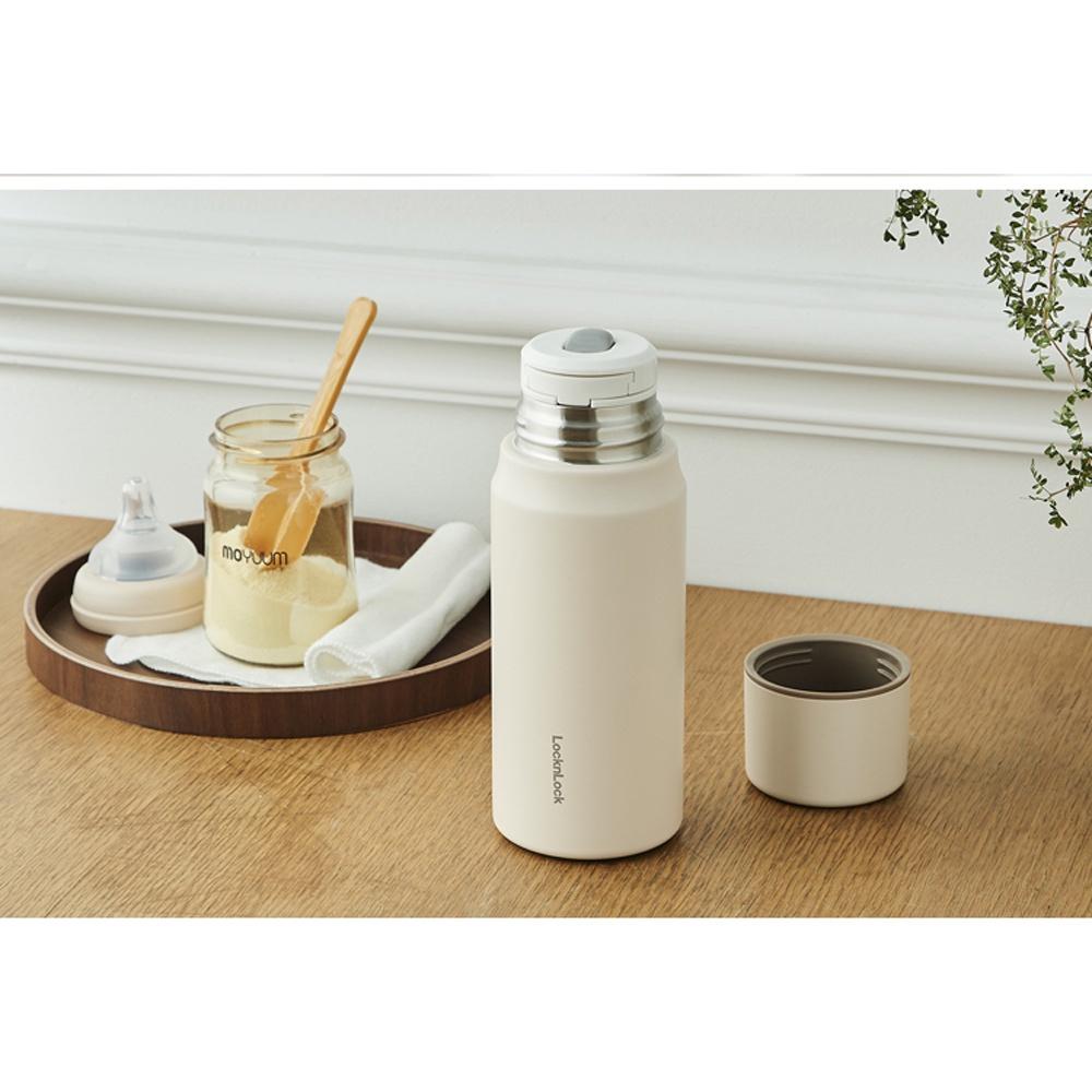 Bình giữ nhiệt Lock&amp;Lock 505ml Maman Cup Vacuum Bottle LHC1487 - Hàng chính hãng, nắp dùng làm cốc nước uống - Hapos