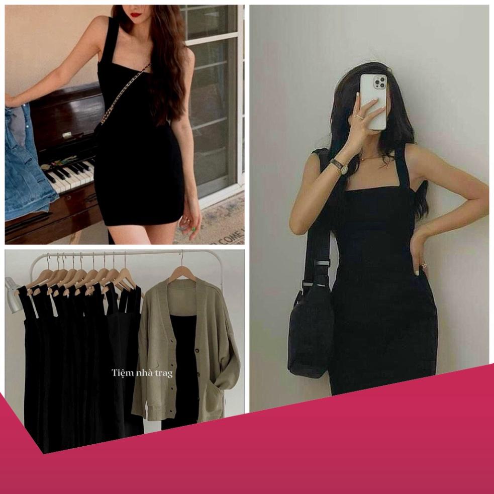Váy Nữ, Váy 2 Dây Chất Bozip Hàng Đẹp FreeSize <55kg