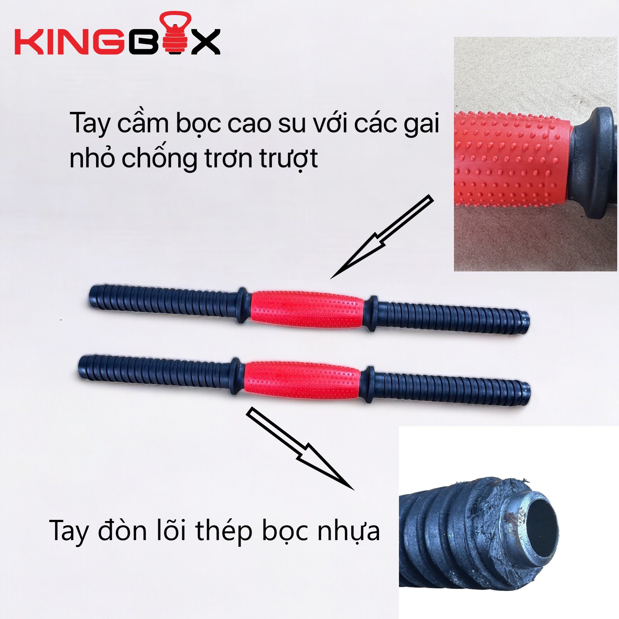 Tạ Tay + Tạ Đẩy kết hợp , 20kg bộ sản phẩm