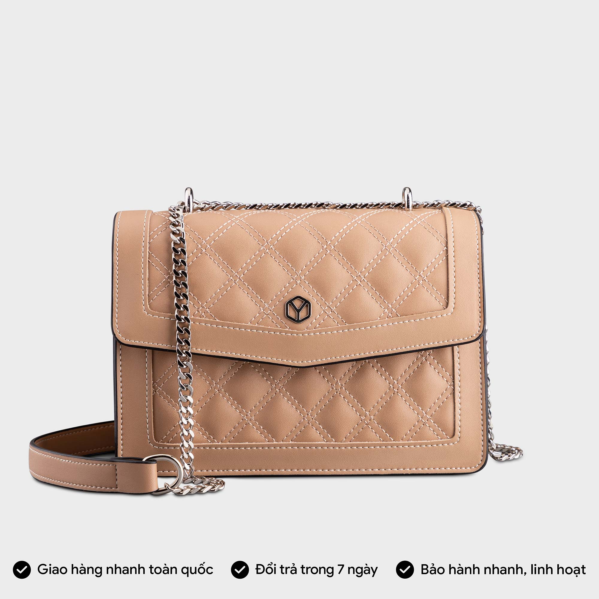 Túi Yuumy ( Thời trang nữ đi chơi nắp gập size 22 - Túi đeo chéo da Seasand YN140 )