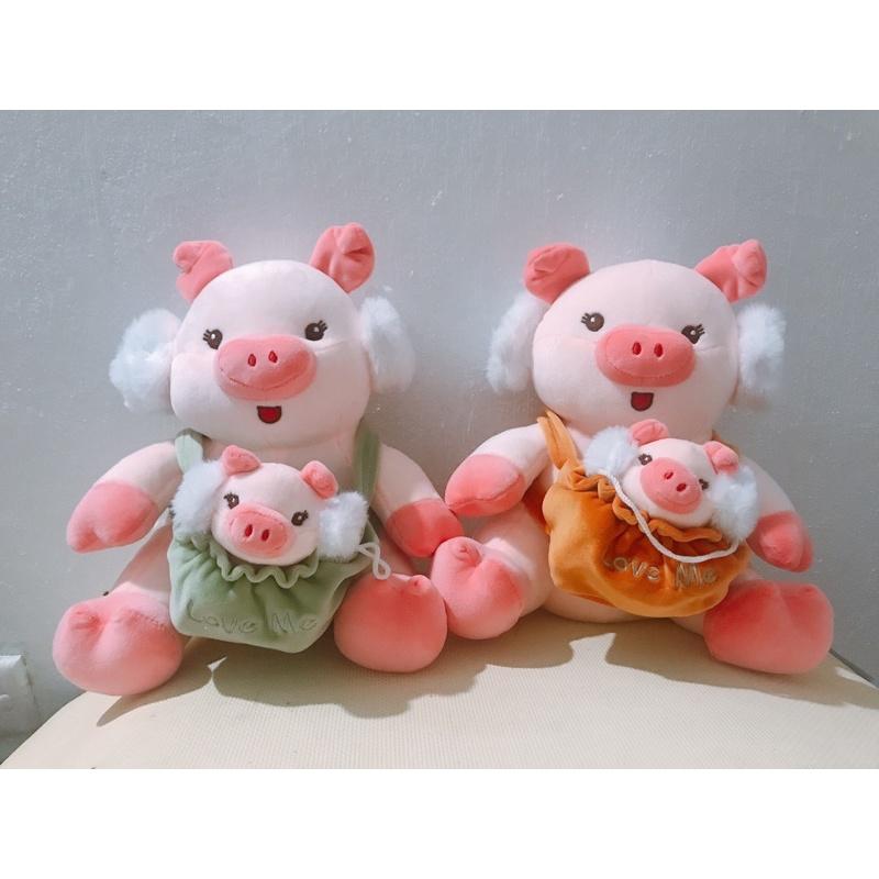 Gấu bông bé Heo địu con size 28cm