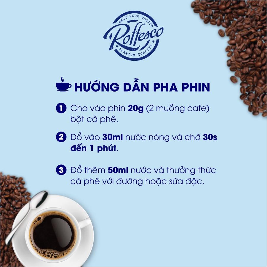 Cà Phê Nguyên Chất Pha Phin ROFFESCO HARMONY Vị Đắng Vừa Hương Thơm Dịu Quyến Rũ Túi 500G