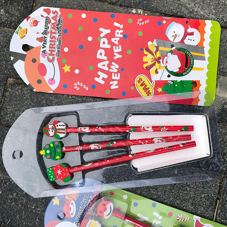  Set bút chì gỗ kèm tẩy NOEL 