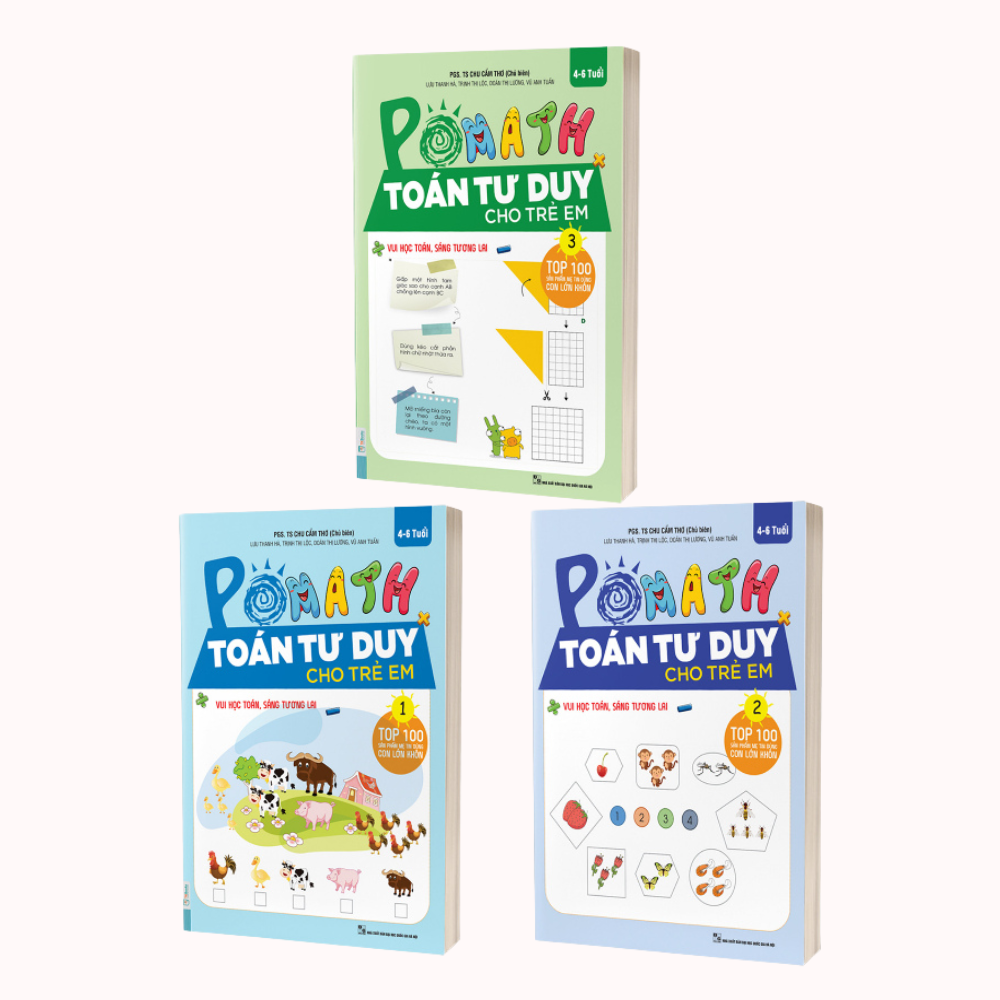 Combo 3 Cuốn Pomath Toán Tư Duy Cho Trẻ Em