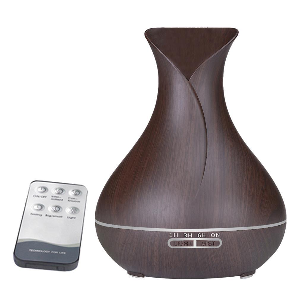 Wood Grain Air Humidifier Aroma Essential Oil Diffuser Office Home Decor