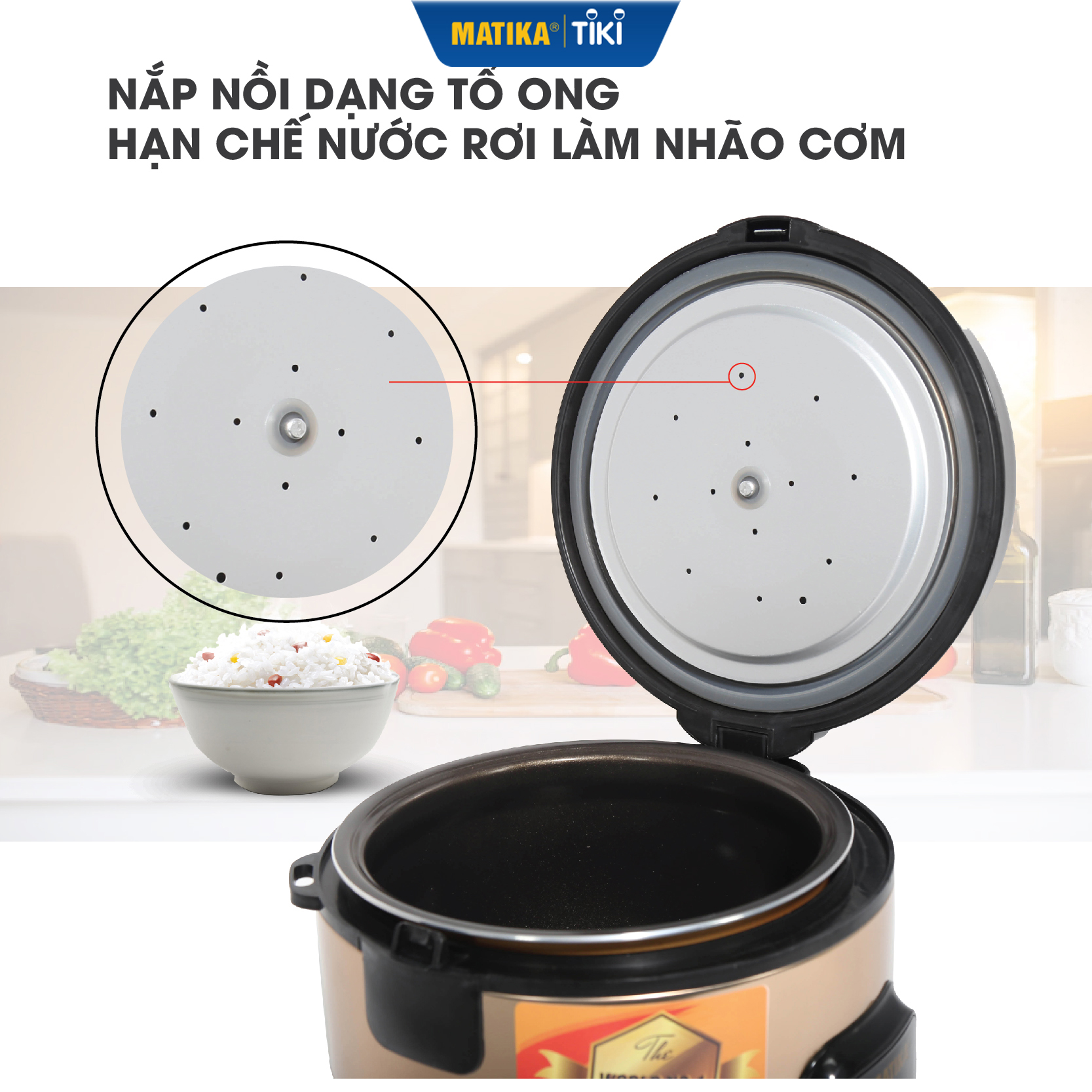 Nồi Cơm Điện MATIKA 1.8L MTK-RC1892 - Hàng chính hãng