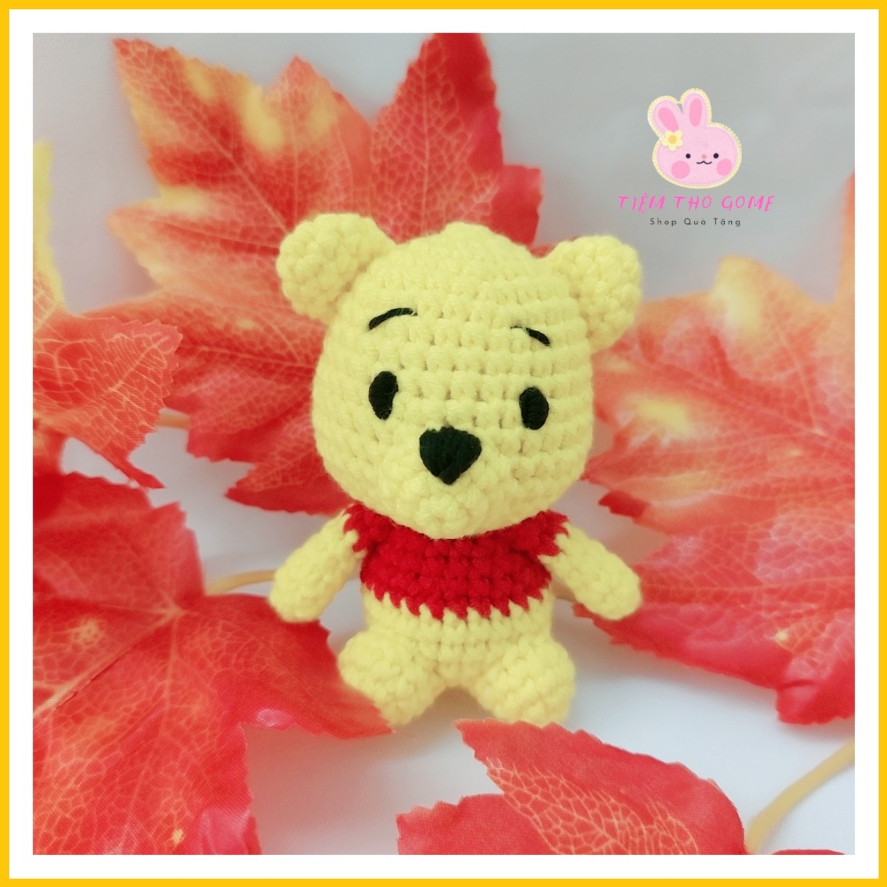 Thú bông bằng len handmade - Móc khoá gấu