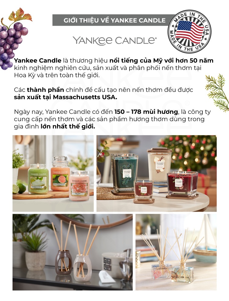 Nến hũ Yankee Candle size L - Crisp Campfire Apples (623g)