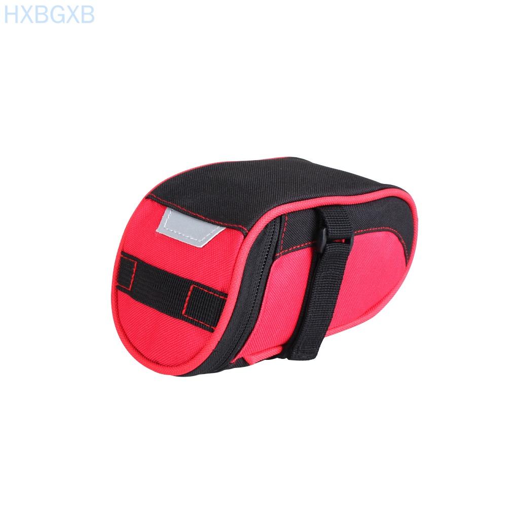 Bike Rear Bag Seat Mounted Nylon Pouch Phone Key Wallet Waterproof Zipper Closure Bag