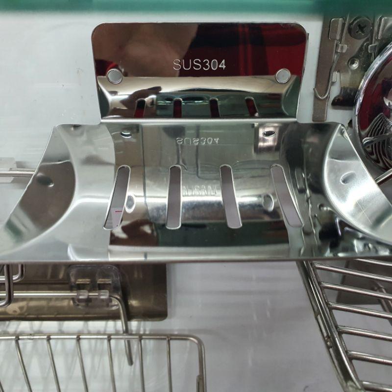 Giá đựng xà phòng dán tường bằng keo hoặc khoan INOX304