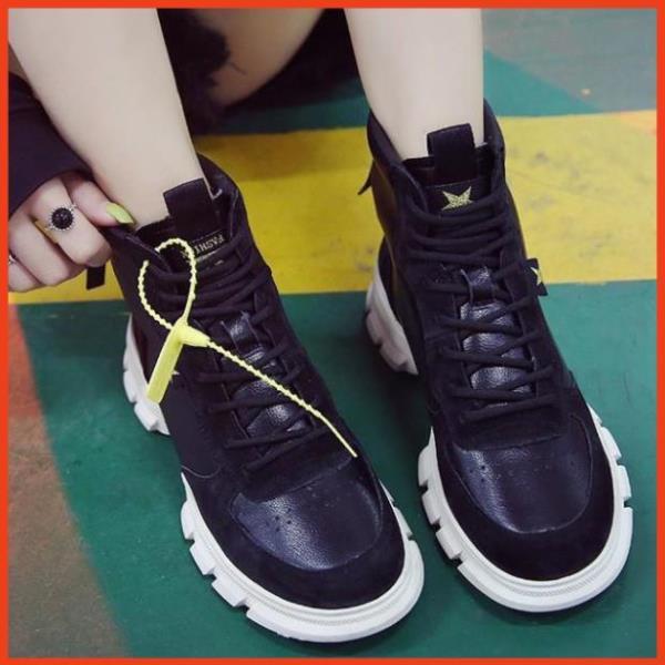 TLG Giầy da thật nữ cao cổ Martin 20410