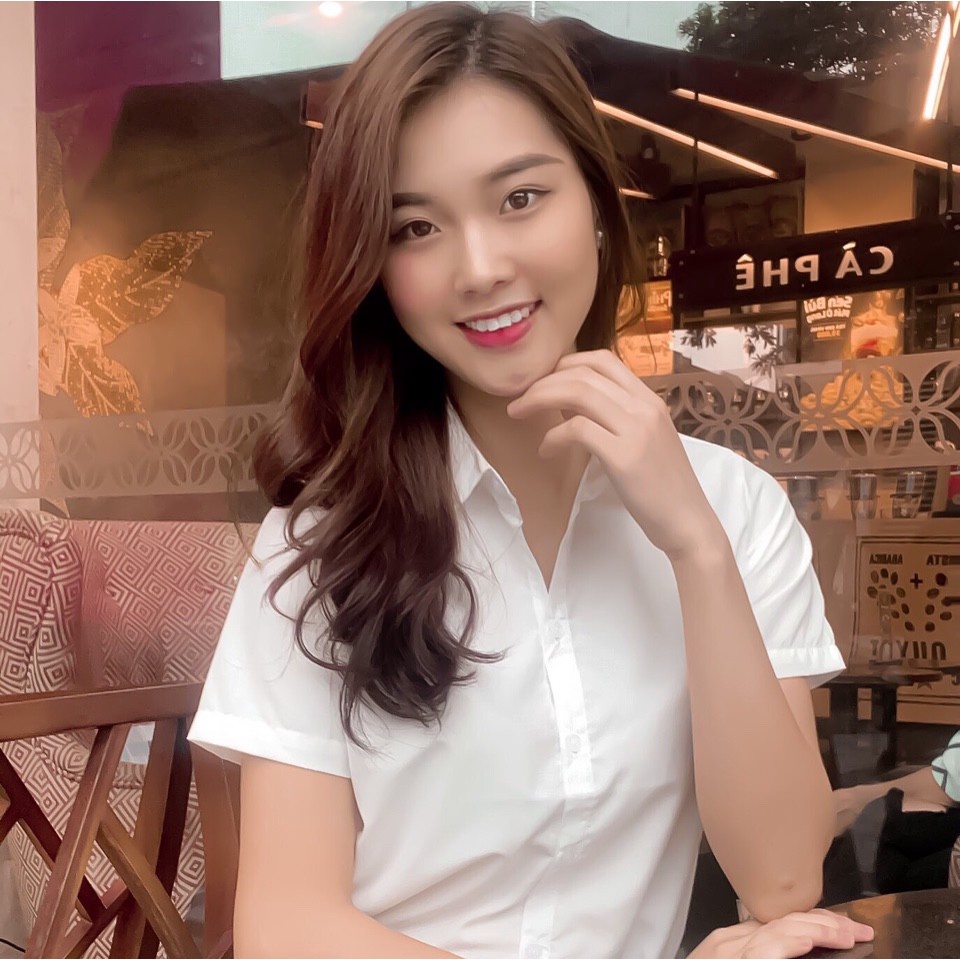 Áo sơ mi trắng trơn nữ công sở cao cấp, áo sơ mi suông nữ basic đi học đi làm chất vải thô lụa đẹp