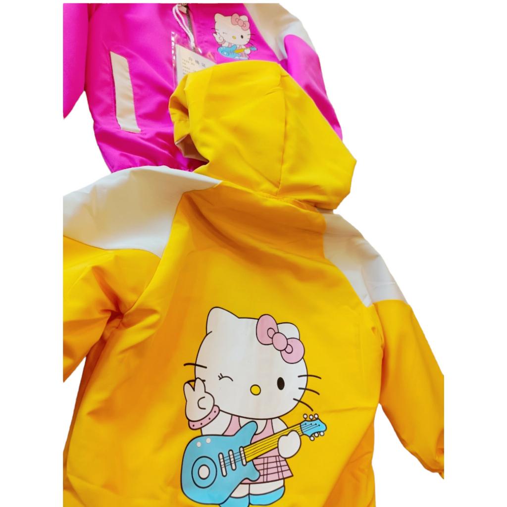 Áo khoác có nón cho bé gái hình Hello kitty Dâu Thỏ size 10-18kg hàng nhập Quảng Châu cao cấp