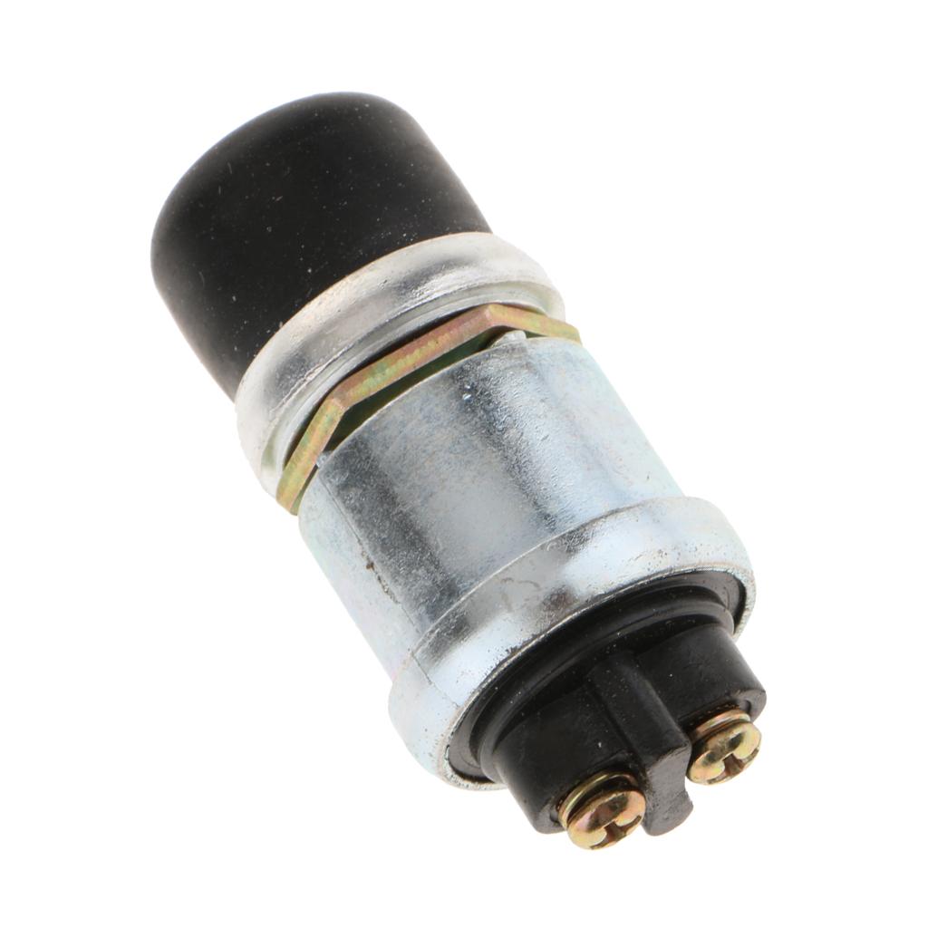 16mm AC 12V 3A Chống Nước Nhất Thời Đẩy Bắt Đầu Nút Công Tắc Đen + Bạc