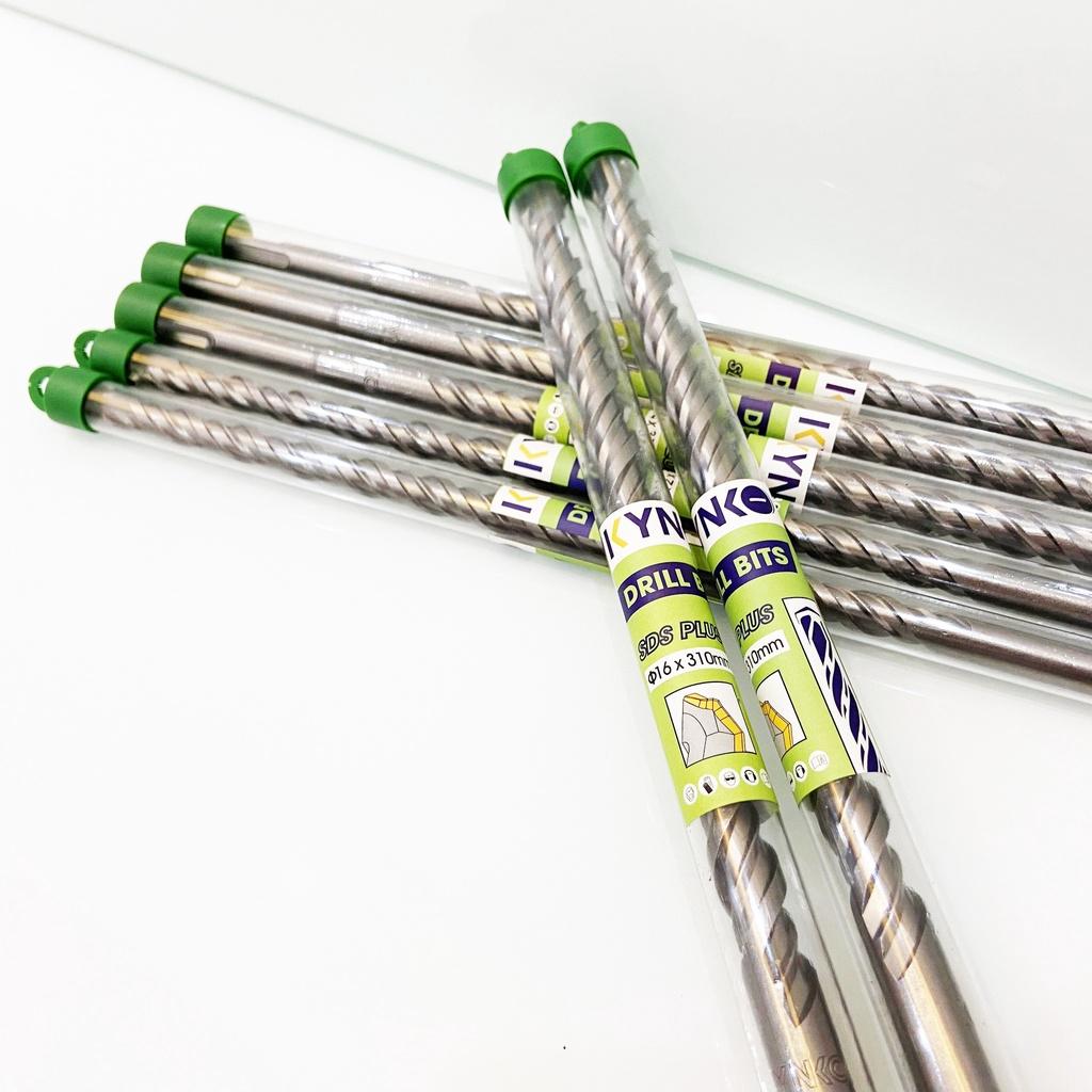 MŨI KHOAN BÊ TÔNG SDS ĐƯỜNG KÍNH PHI Ø 16 DÀI 310MM XUYÊN TƯỜNG ĐẦU DẸT KYNKO MKBTXT-16310