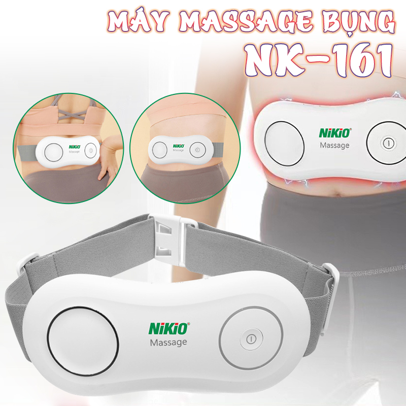 Máy massage bụng pin sạc Nikio NK-161 - Công nghệ xung điện kết hợp chườm ấm